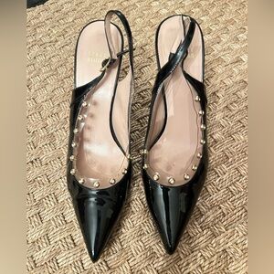 Stuart Weitzman Patent Leather Studded Heels